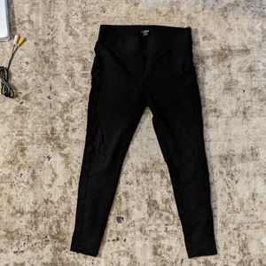 LOFT seamed ponte leggings in black